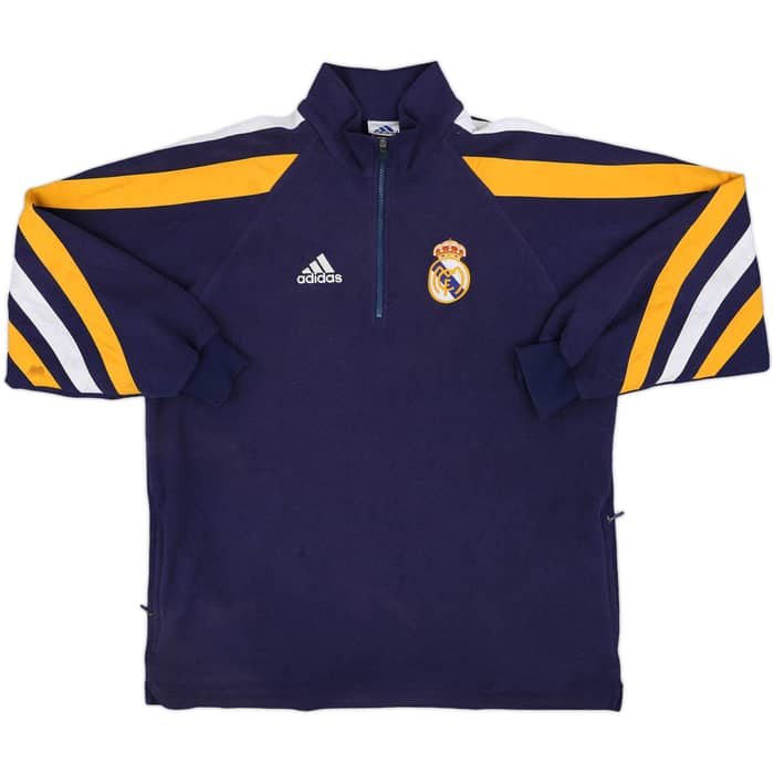 1998-99 Real Madrid adidas 1/4 Zip Fleece Top - 5/10 - (M)