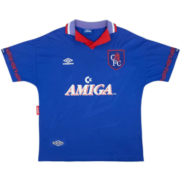 1993-94 Chelsea Home Shirt Hoddle #20 - 8/10 - (L)