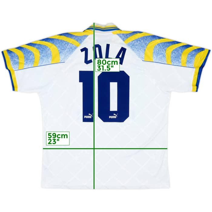 1995-97 Parma Home Shirt Zola #10 - 8/10 - (L)