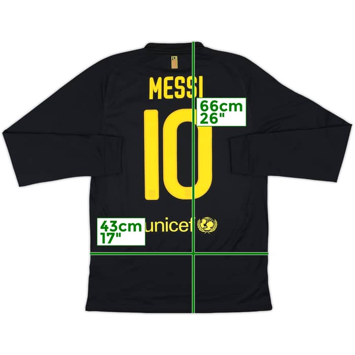 2011-12 Barcelona Away L/S Shirt Messi #10 - 9/10 - (M)