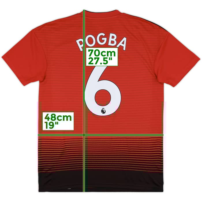 2018-19 Manchester United Home Shirt Pogba #6 (M)