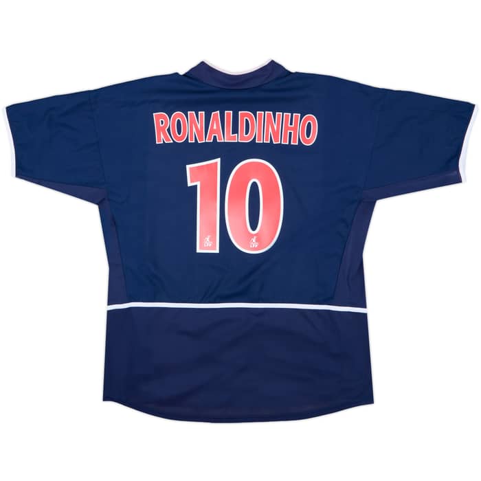 2002-03 Paris Saint-Germain Player Issue Home Shirt Ronaldinho #10 - 7/10 - (XL)