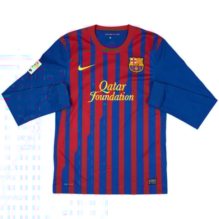 2011-12 Barcelona Home L/S Shirt A.Iniesta #8 - 8/10 - (S)