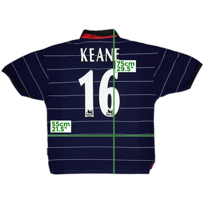 1999-00 Manchester United Away Shirt Keane #16 - 8/10 - (L)