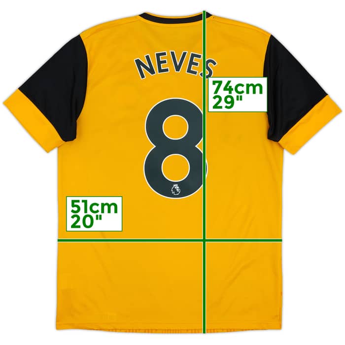 2020-21 Wolves Home Shirt Neves #8 - 6/10 - (M)