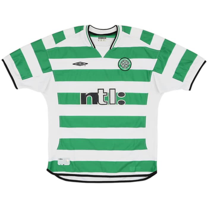 2001-03 Celtic Home Shirt Lennon #18 - 8/10 - (L)