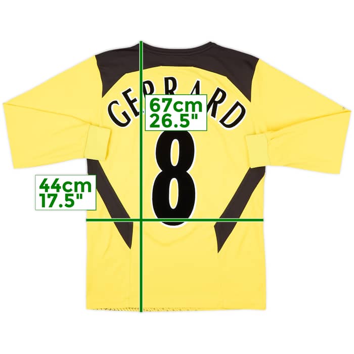 2004-06 Liverpool Away L/S Shirt Gerrard #8 - 8/10 - (XS)