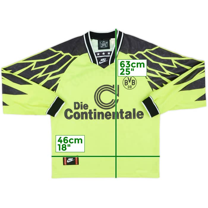 1994-95 Borussia Dortmund Home L/S Shirt - 7/10 - (L.Boys)