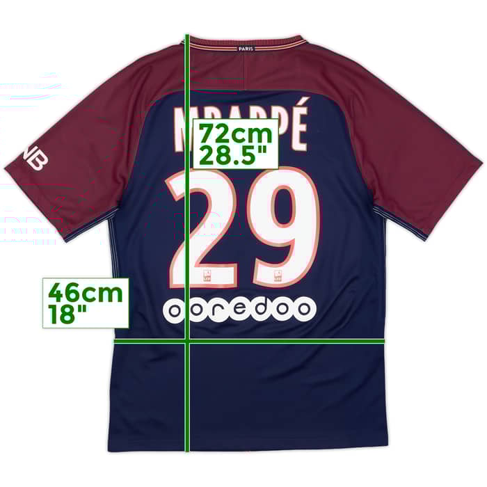 2017-18 Paris Saint-Germain Home Shirt Mbappe #29 - 8/10 - (S)
