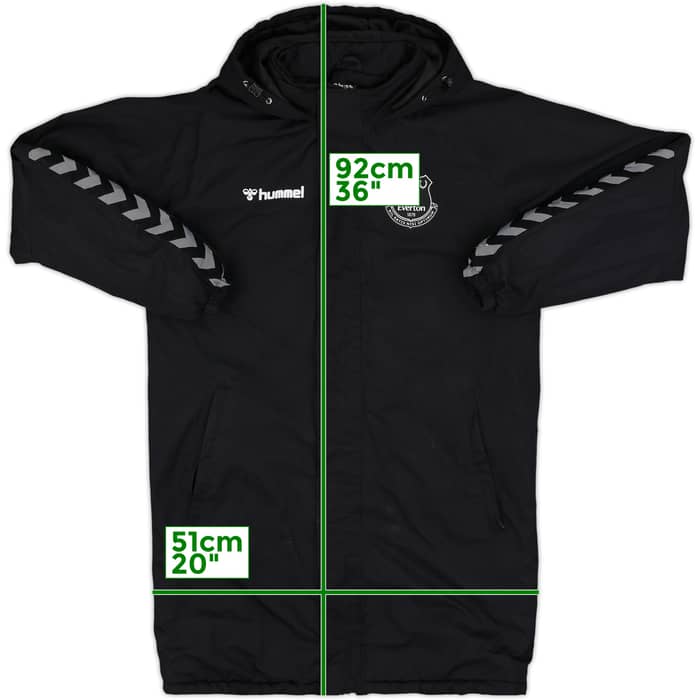 2022-23 Everton Hummel Hooded Padded Bench Coat - 9/10 - (S)