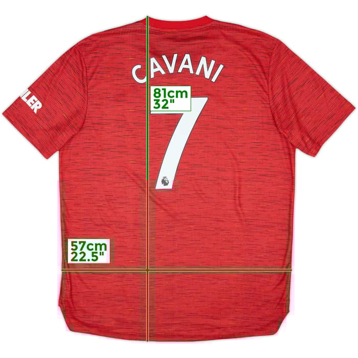 2020-21 Manchester United Authentic Home Shirt Cavani #7 - 9/10 - (XL)