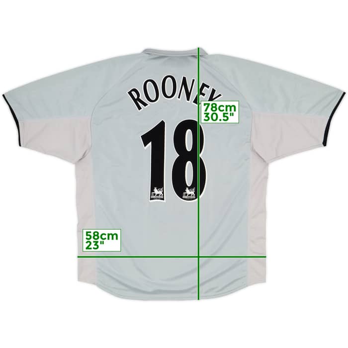 2001-02 Everton Away Shirt Rooney #18 - 8/10 - (L)