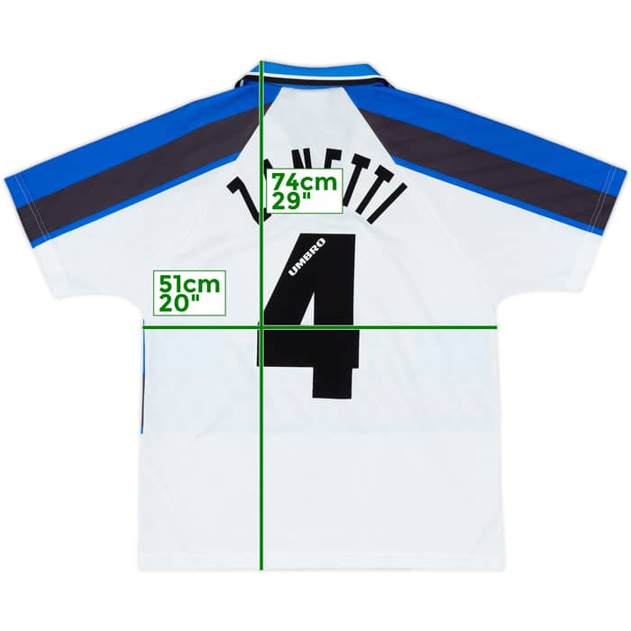 1996-97 Inter Milan Away Shirt Zanetti #4 - 7/10 - (M)
