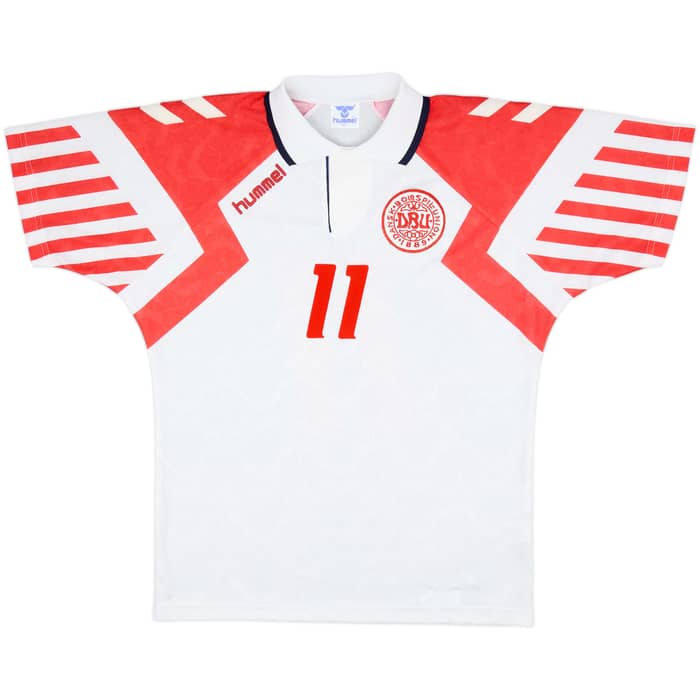 1992-94 Denmark Away Shirt Laudrup #11 - 9/10 - (XL)