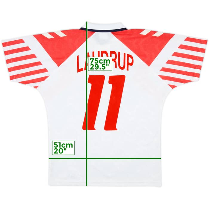 1992-94 Denmark Away Shirt Laudrup #11 - 9/10 - (XL)