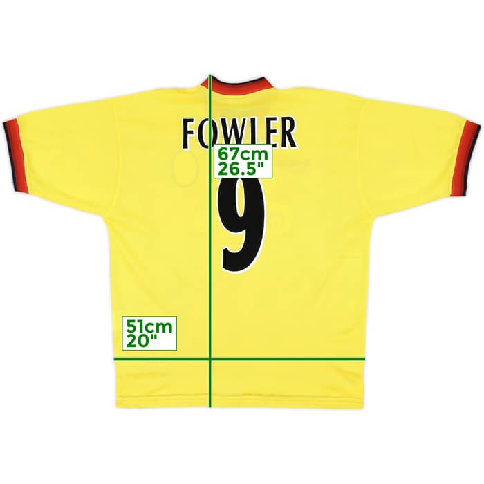 1997-99 Liverpool Away Shirt Fowler #9 - 9/10 - (L)