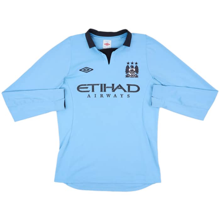 2012-13 Manchester City Home L/S Shirt Kun Aguero #16 - 6/10 - (M)