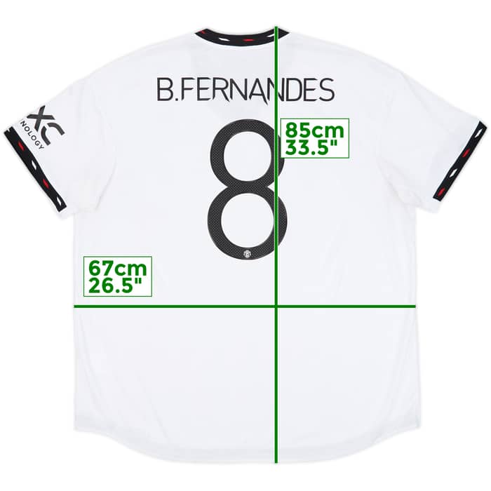 2022-23 Manchester United Authentic Away Shirt B.Fernandes #8 - 9/10 - (XXL)