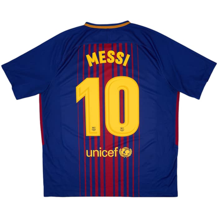 2017-18 Barcelona Home Shirt Messi #10 - 8/10 - (XL)