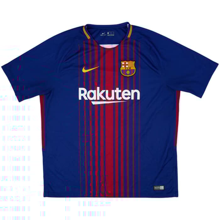 2017-18 Barcelona Home Shirt Messi #10 - 8/10 - (XL)