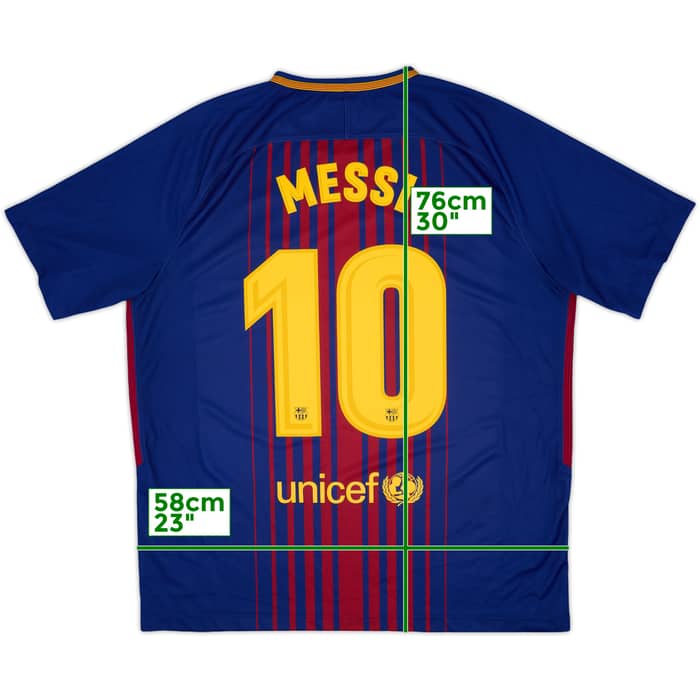 2017-18 Barcelona Home Shirt Messi #10 - 8/10 - (XL)