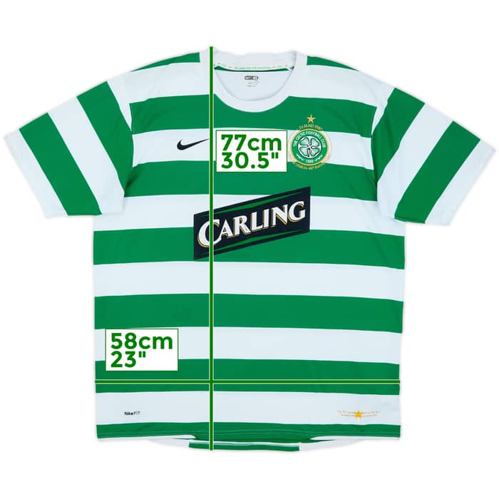 2007-08 Celtic Home Shirt - 5/10 - (XL)