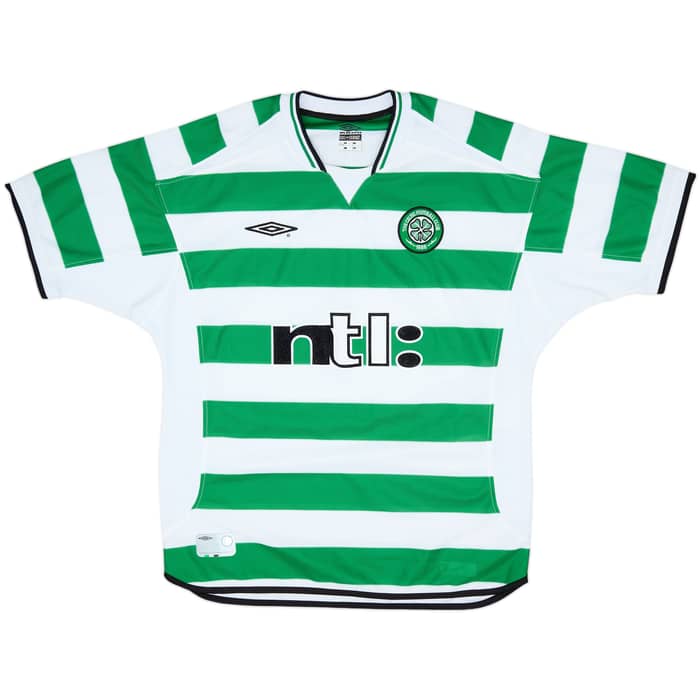 2001-03 Celtic Home Shirt Lennon #18 - 8/10 - (L)