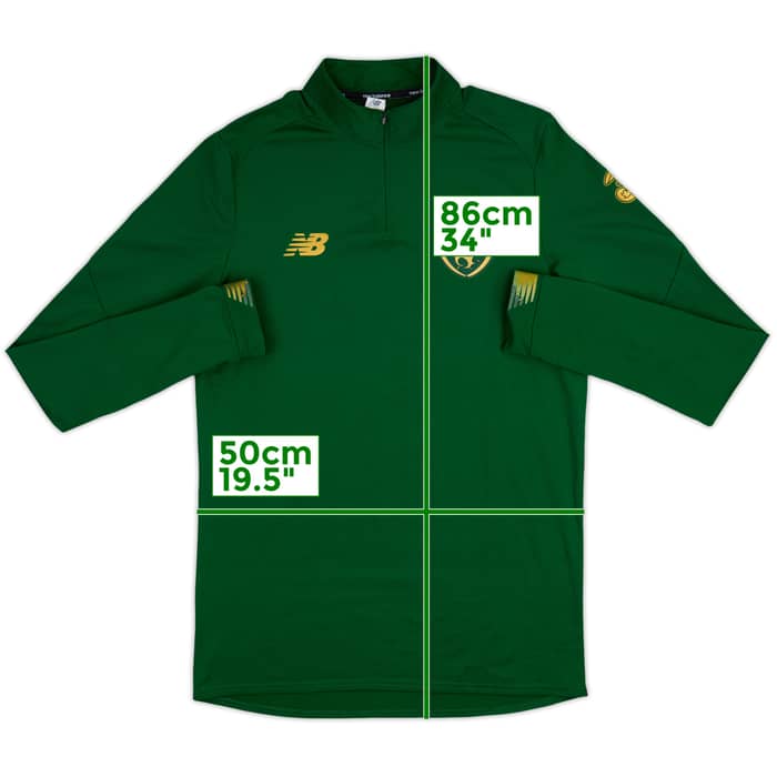2017-18 Ireland New Balance 1/4 Zip Training Top - 8/10 - (L)