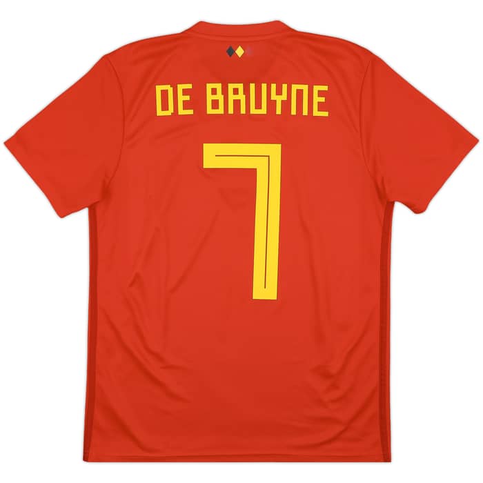 2018-19 Belgium Home Shirt De Bruyne #7 - 10/10 - (M)