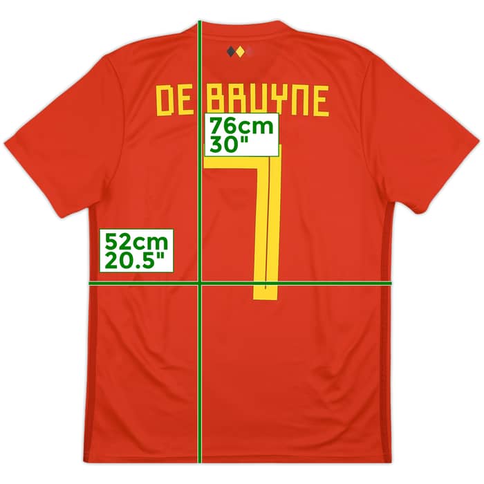2018-19 Belgium Home Shirt De Bruyne #7 - 10/10 - (M)