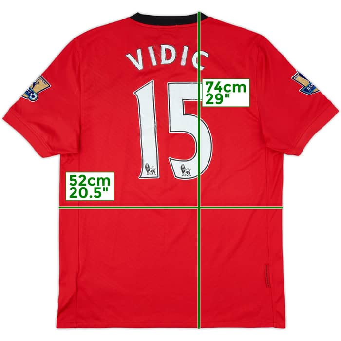 2009-10 Manchester United Home Shirt Vidic #15 - 5/10 - (M)