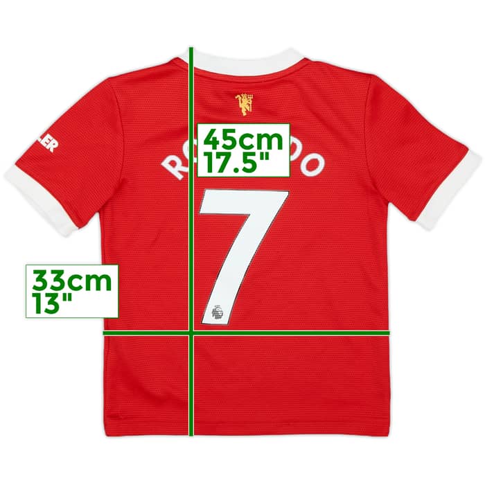 2021-22 Manchester United Home Shirt Ronaldo #7 - 8/10 - (5-6 Years)