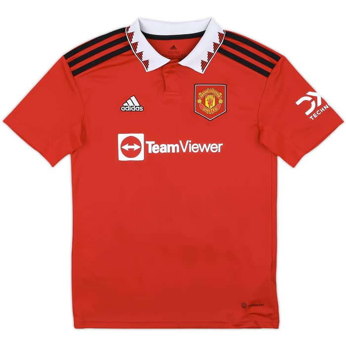 2022-23 Manchester United Home Shirt Antony #21 - 8/10 - (M.Boys)