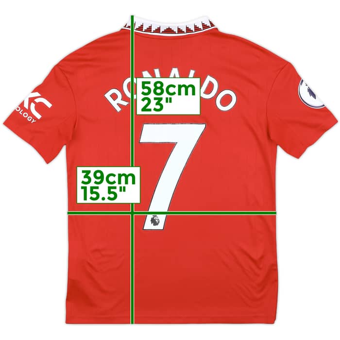 2022-23 Manchester United Home Shirt Ronaldo #7 - 7/10 - (L.Boys)