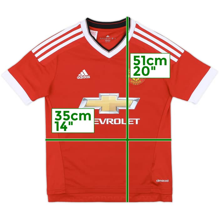 2015-16 Manchester United Home Shirt - 8/10 - (M.Boys)