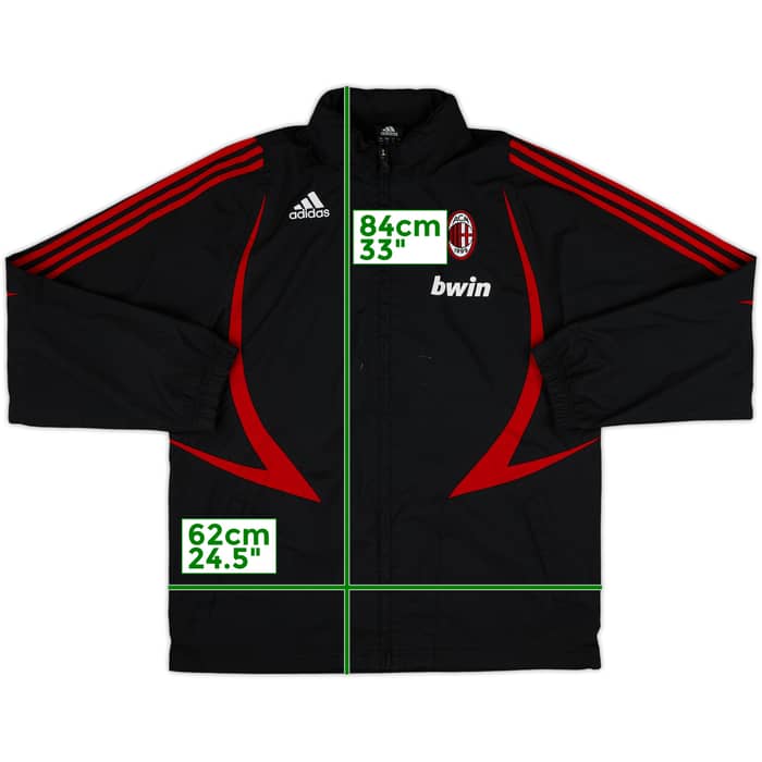 2007-08 AC Milan adidas Hooded Rain Jacket - 7/10 - (M/L)