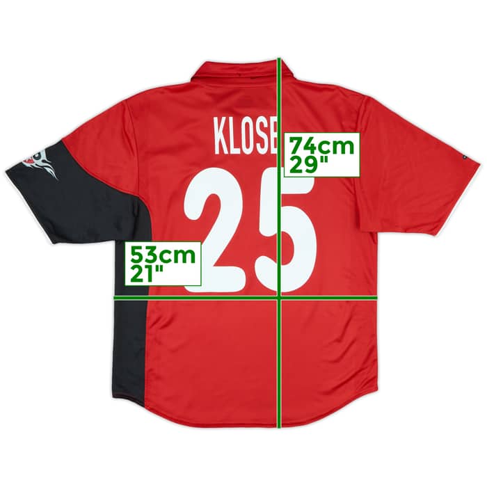 2000-01 Kaiserslautern Home Shirt Klose #25 - 8/10 - (M)