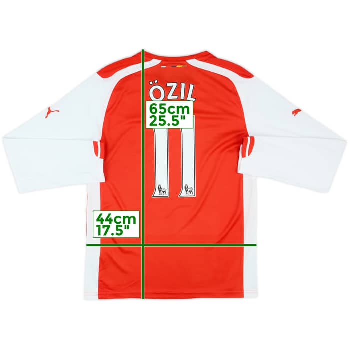 2014-15 Arsenal Home L/S Shirt Ozil #11 - 7/10 - (S)
