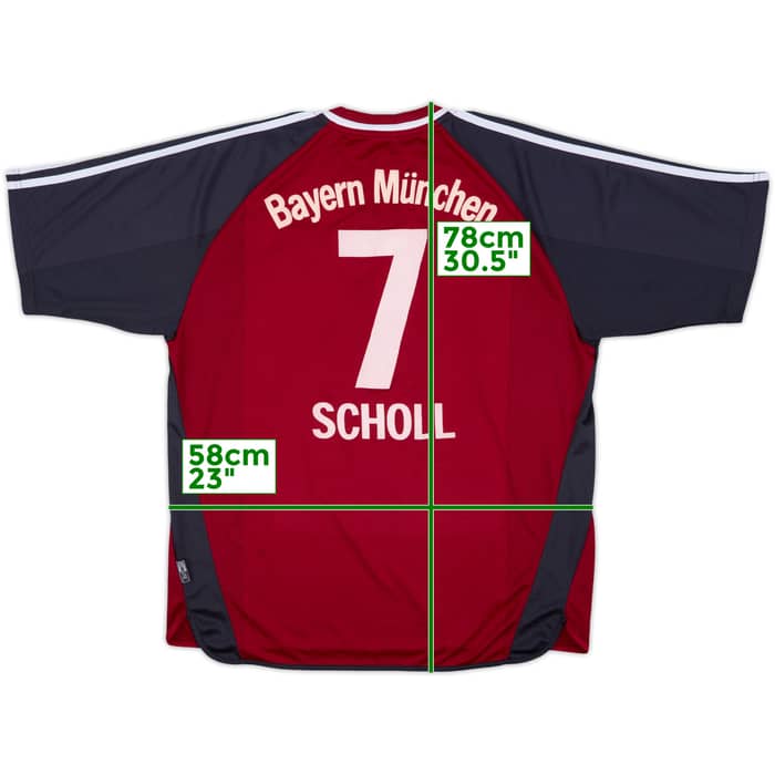 2001-02 Bayern Munich Home Shirt Scholl #7 - 7/10 - (XL)