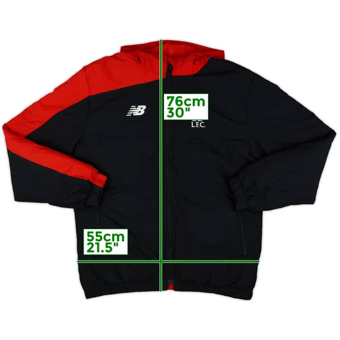 2015-16 Liverpool New Balance Hooded Padded Bench Coat - 8/10 - (M)