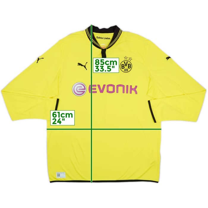 2012-13 Borussia Dortmund Home L/S Shirt - 9/10 - (XXL)