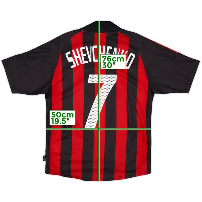 2002-03 AC Milan Home Shirt Shevchenko #7 - 8/10 - (S)