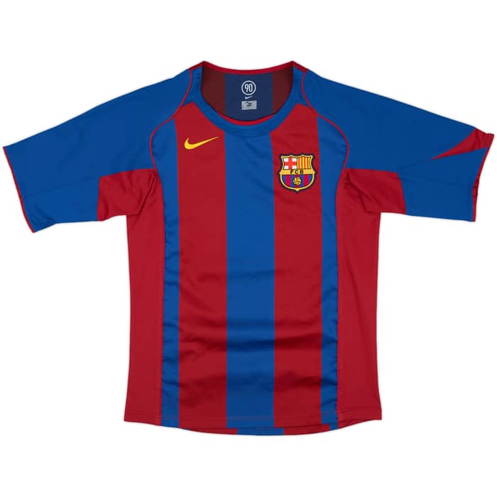 2004-05 Barcelona Home Shirt Ronaldinho #10 - 9/10 - (S)
