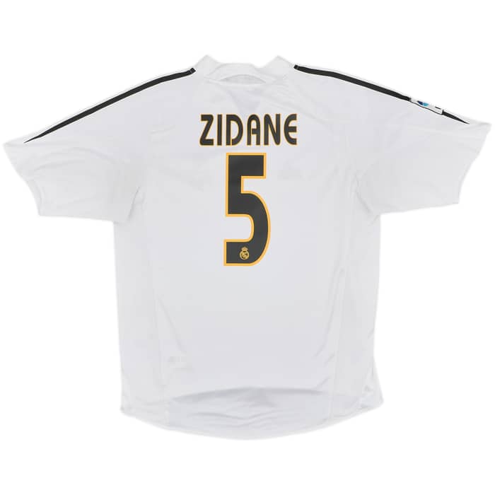 2004-05 Real Madrid Home Shirt Zidane #5 - 8/10 - (M)