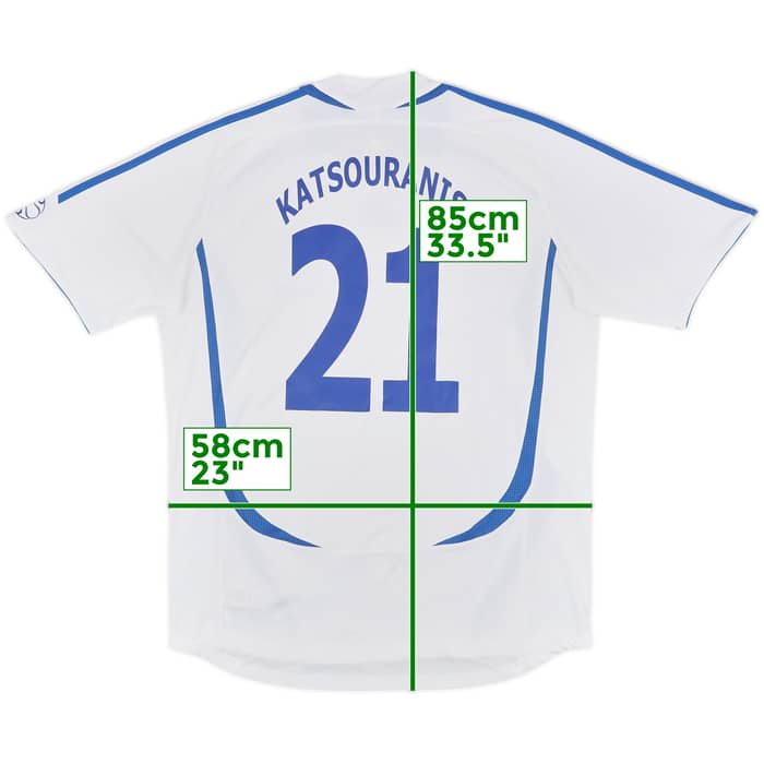 2006-08 Greece Away Shirt Katsouranis #21 - 9/10 - (L)