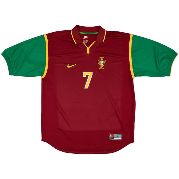 1999-00 Portugal Home Shirt Figo #7 - 10/10 - (L)