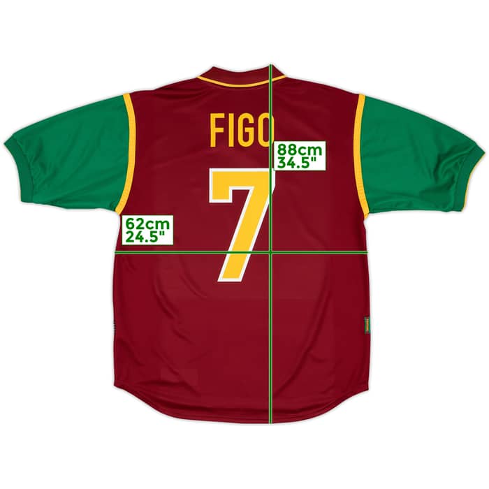 1999-00 Portugal Home Shirt Figo #7 - 10/10 - (L)
