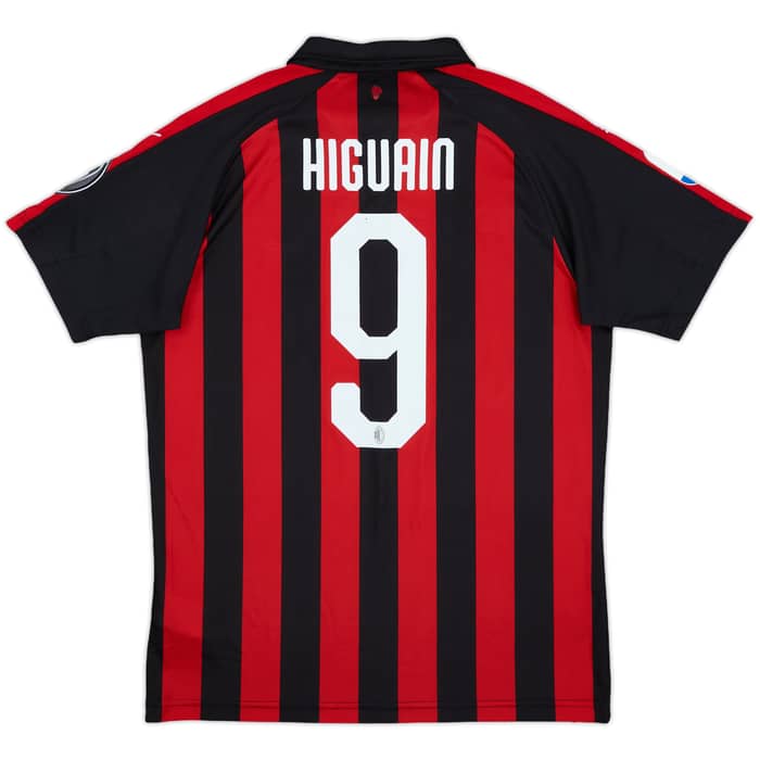 2018-19 AC Milan Home Shirt Higuain #9 - 7/10 - (M)