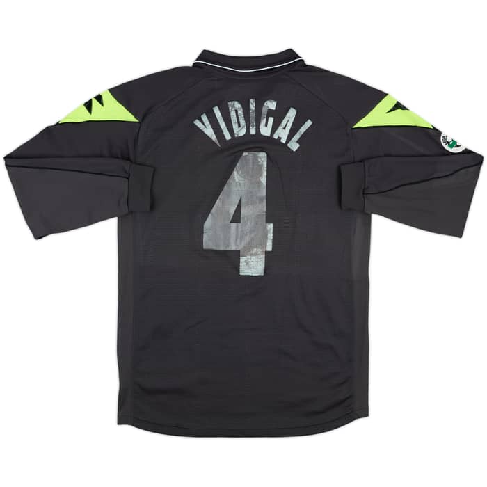 2002-03 Napoli Match Issue Away L/S Shirt Vidigal #4