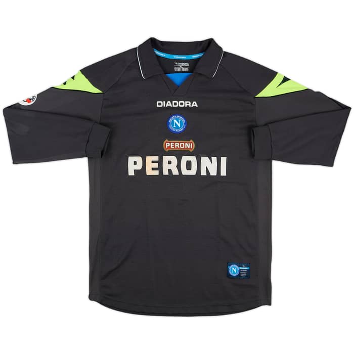 2002-03 Napoli Match Issue Away L/S Shirt Vidigal #4